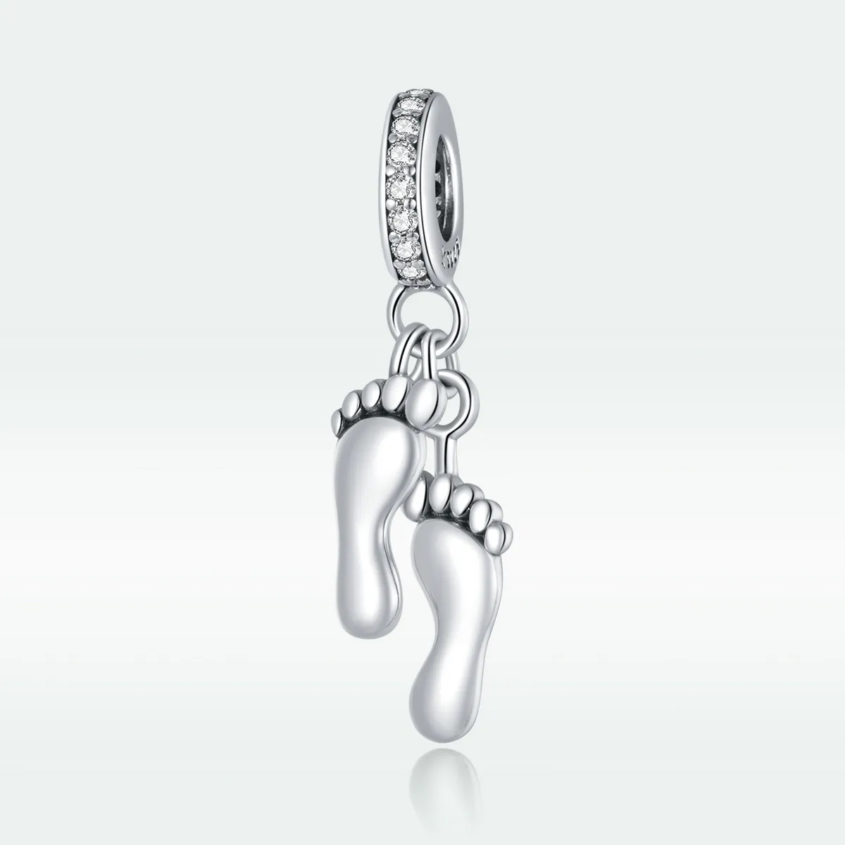 Pandora Style Silver Little Feet Dangle - SCC1692