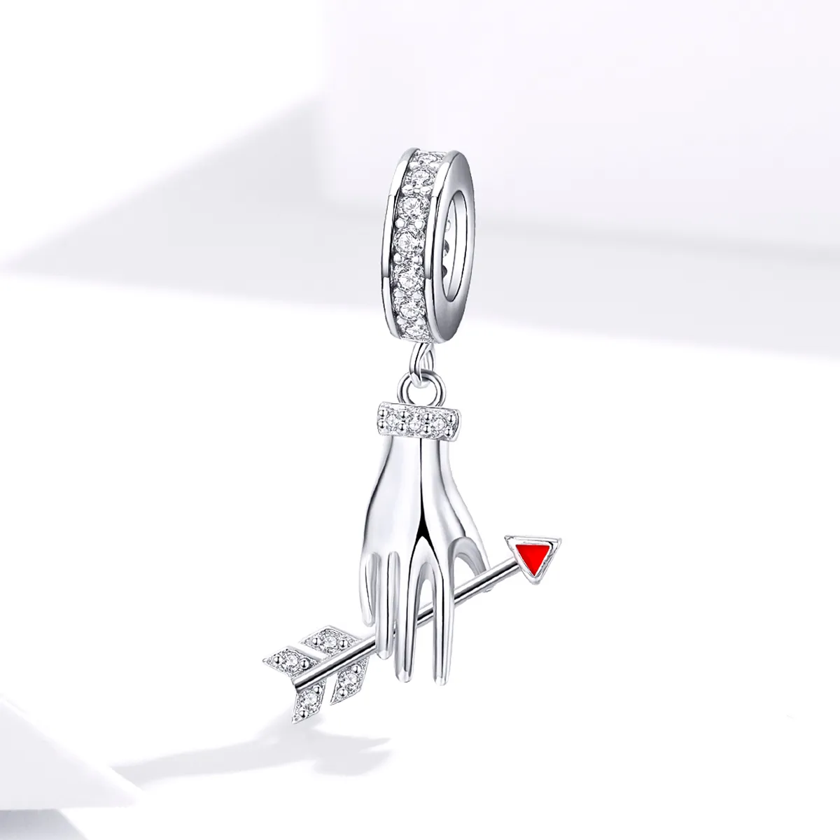 Pandora Style Silver Love Arrow Dangle - SCC1375