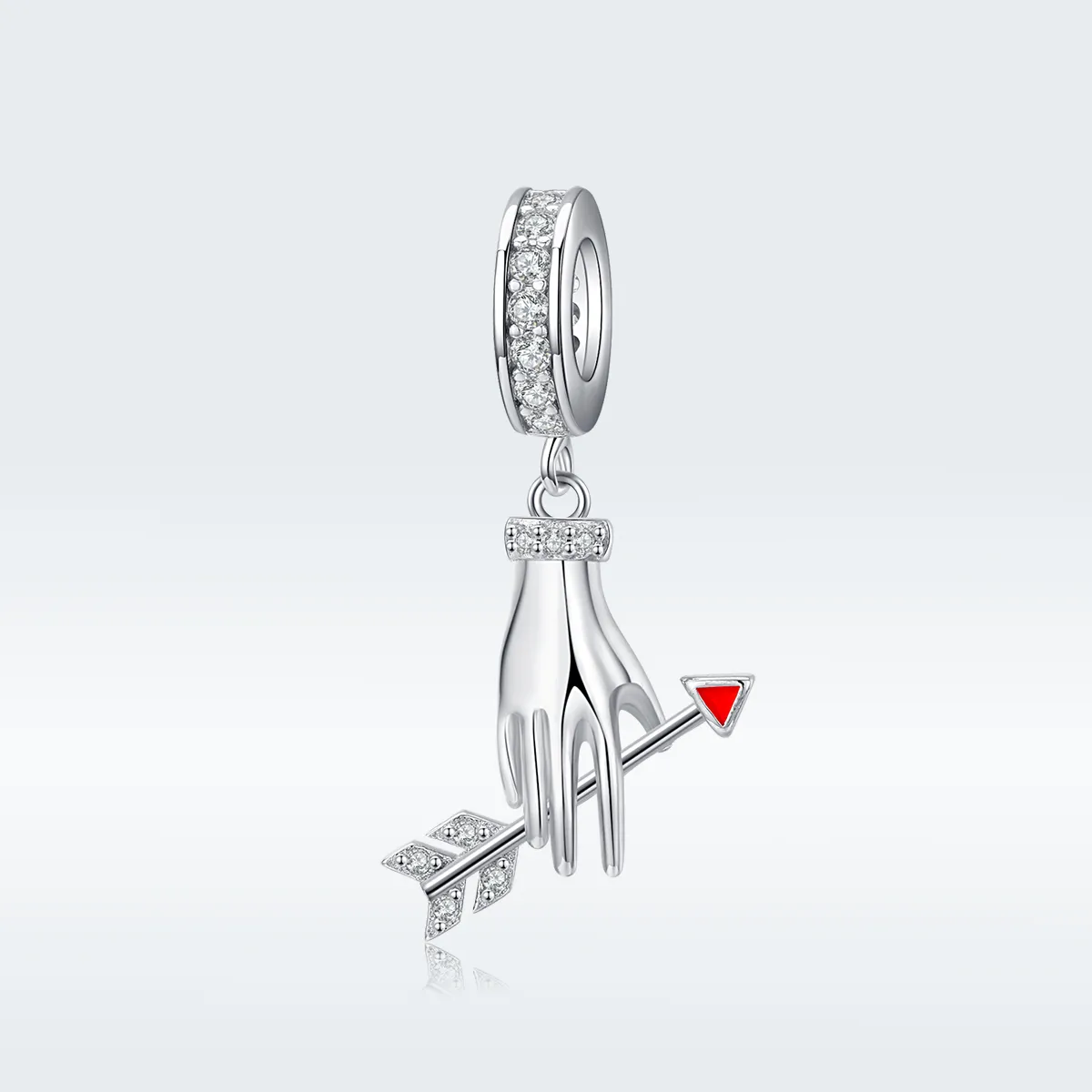 Pandora Style Silver Love Arrow Dangle - SCC1375