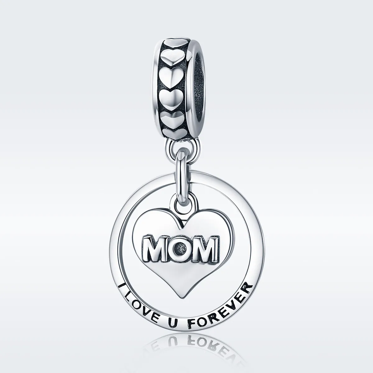 Pandora Style Silver Love Mom Dangle - SCC649