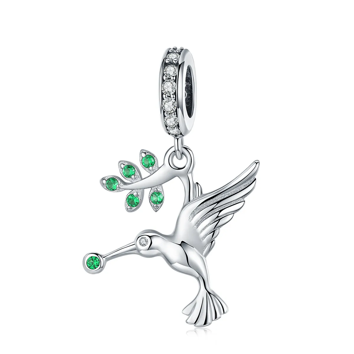 Pandora Style Silver Lovely Flying Birds Dangle - SCC982
