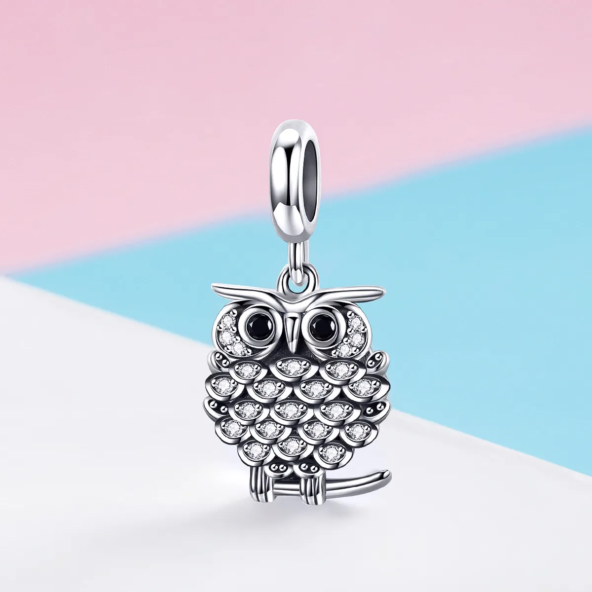 Pandora Style Silver Lovely Owl Dangle - SCC949