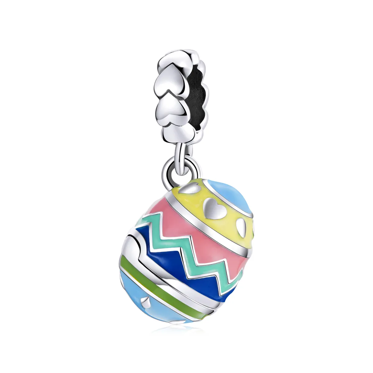 Pandora Style Silver Lucky Eggs Dangle - SCC1753