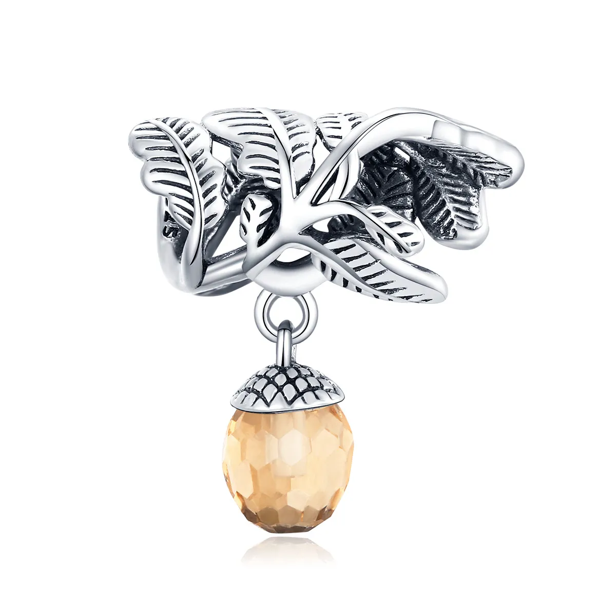 Pandora Style Silver Lucky Pine Cone Dangle - BSC336