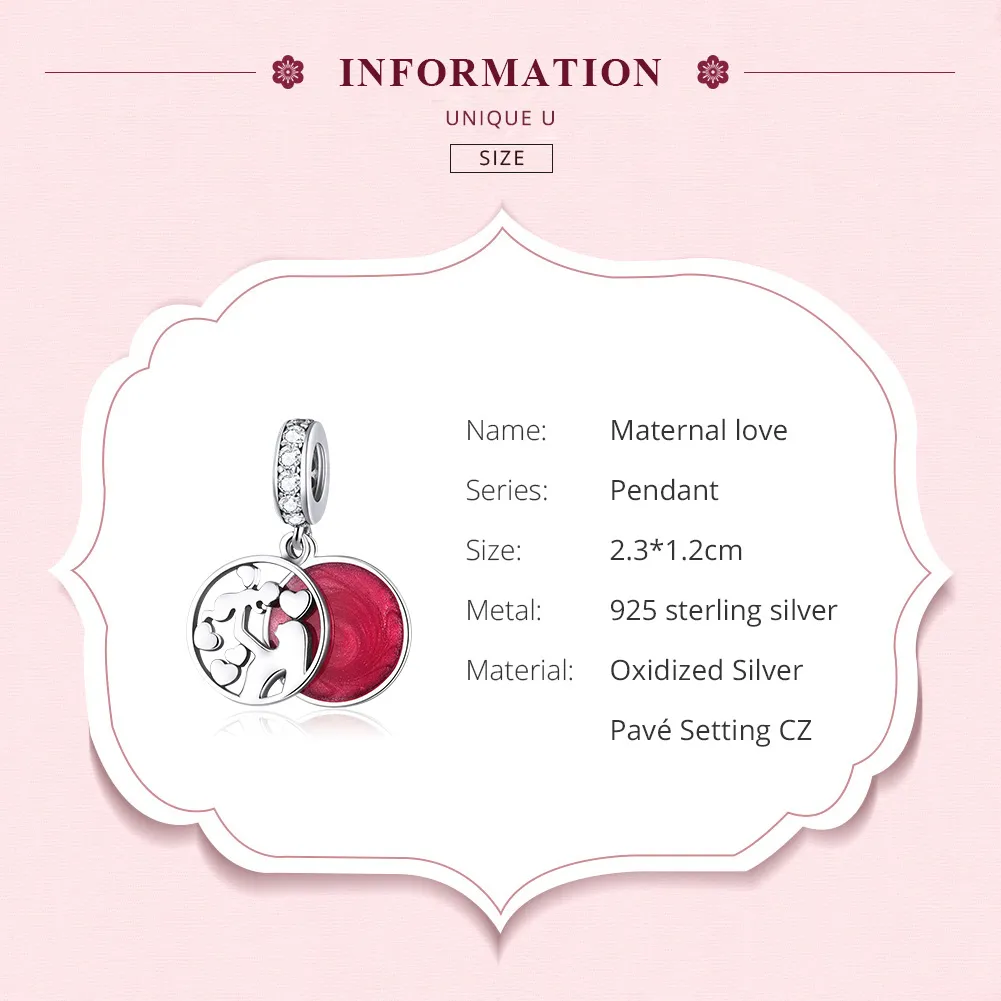 Pandora Style Silver Maternal Love Dangle - SCC1460