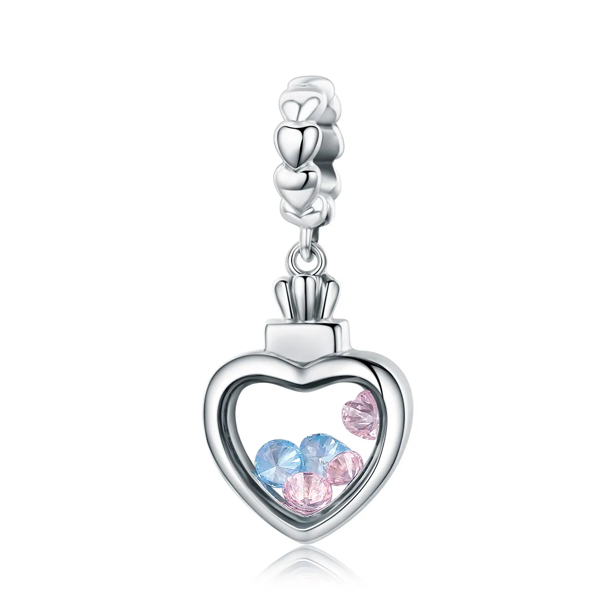 Pandora Style Silver Memory Bottle Dangle - SCC588