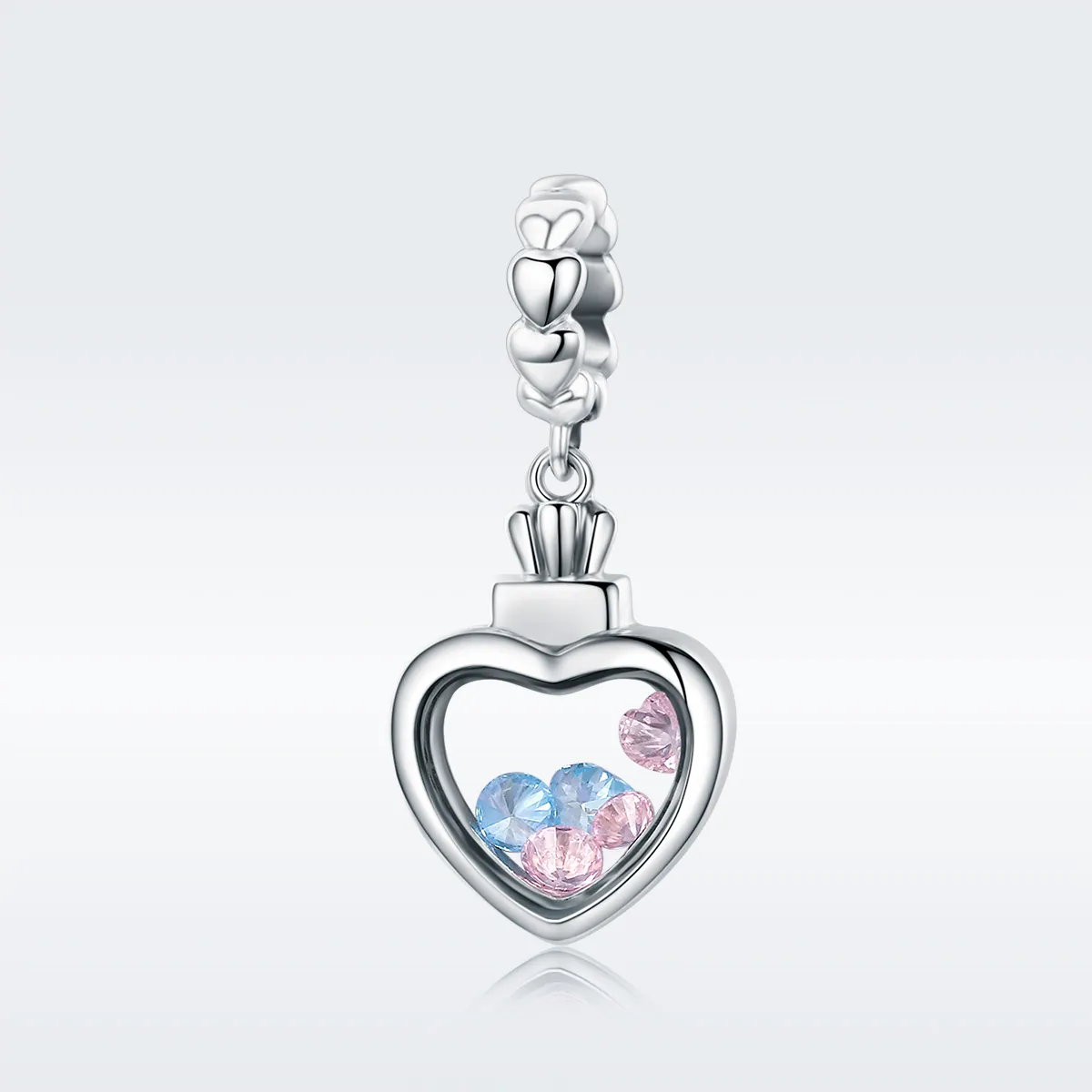 Pandora Style Silver Memory Bottle Dangle - SCC588