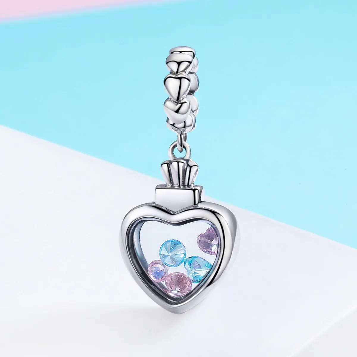 Pandora Style Silver Memory Bottle Dangle - SCC588