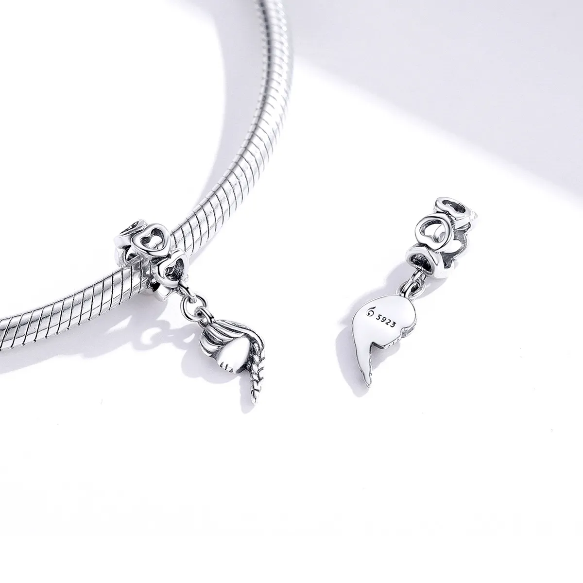 Pandora Style Silver Mother And Daughter Dangle - BSC276