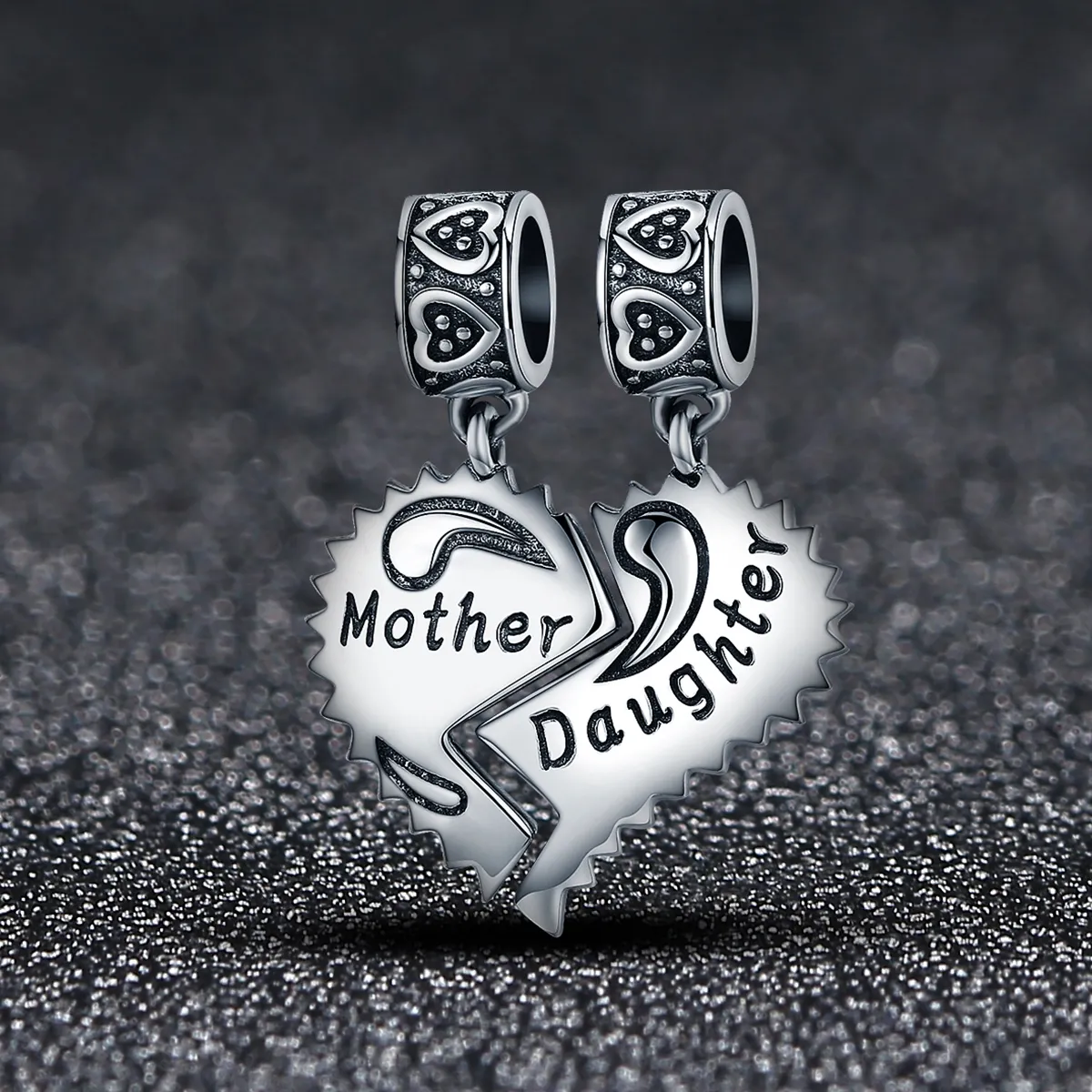 Pandora Style Silver Mother And Daughter Dangle - SCC427