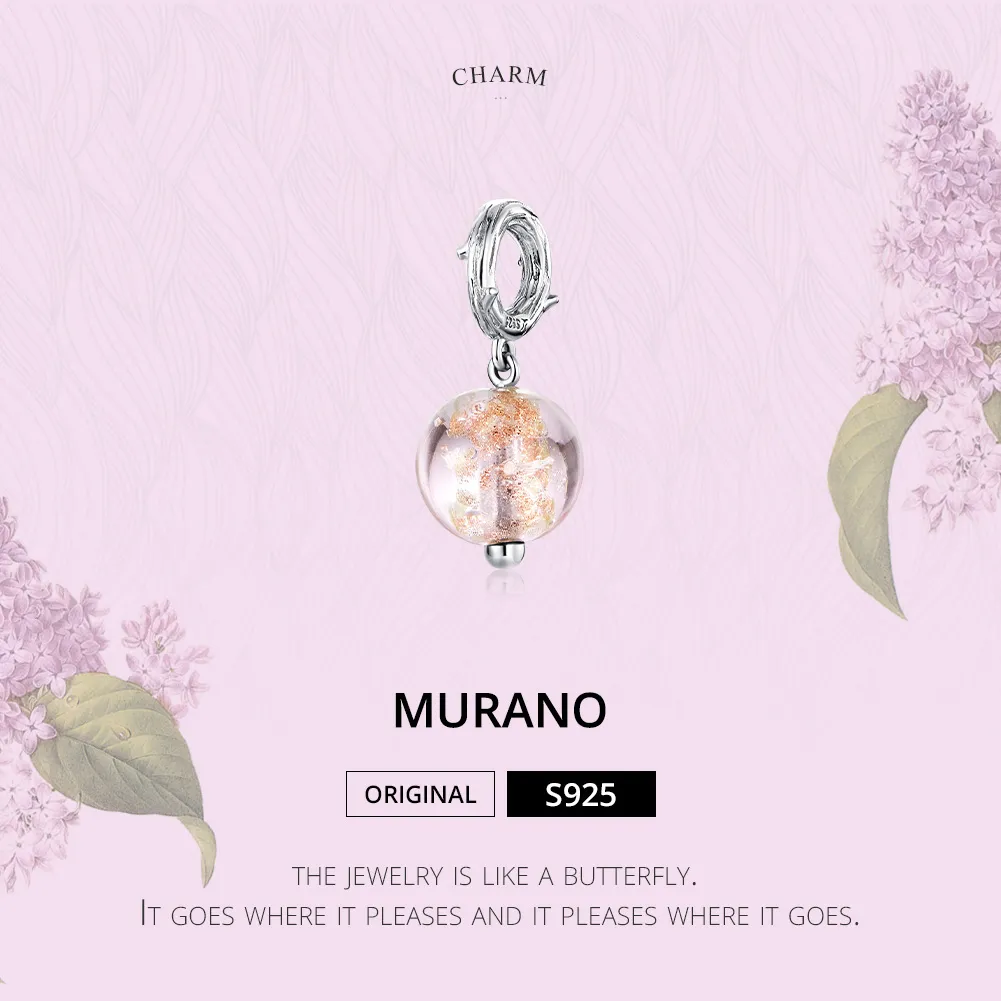 Pandora Style Silver Murano Dangle - SCC1496