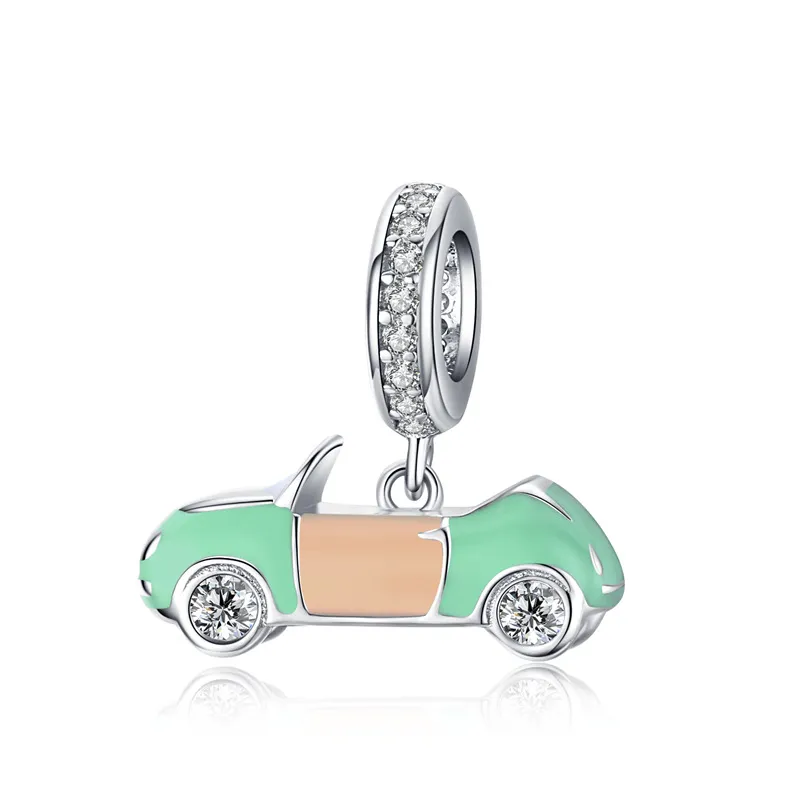 Pandora Style Silver Open Car Dangle - BSC155