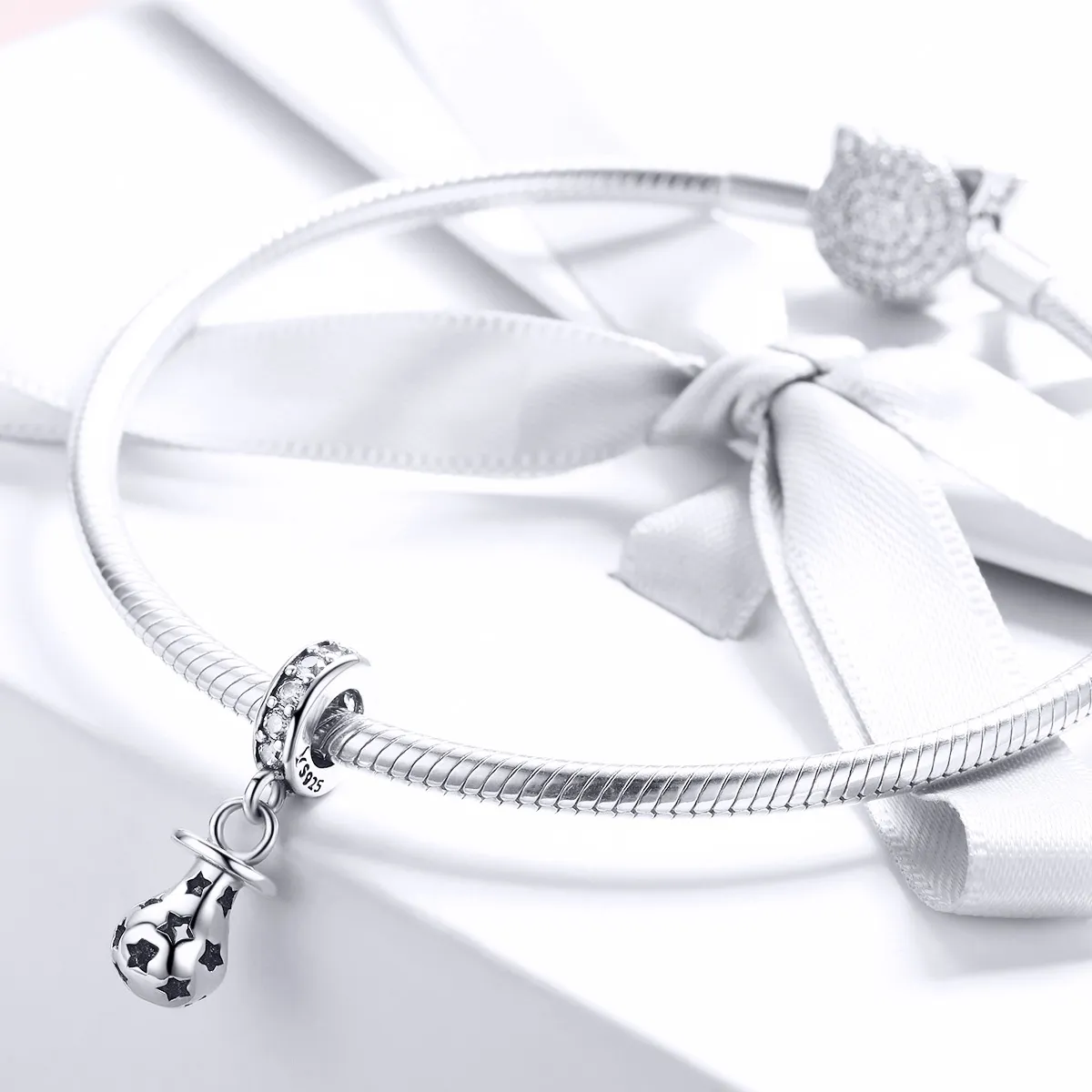 Pandora Style Silver Pacifier Dangle - SCC891