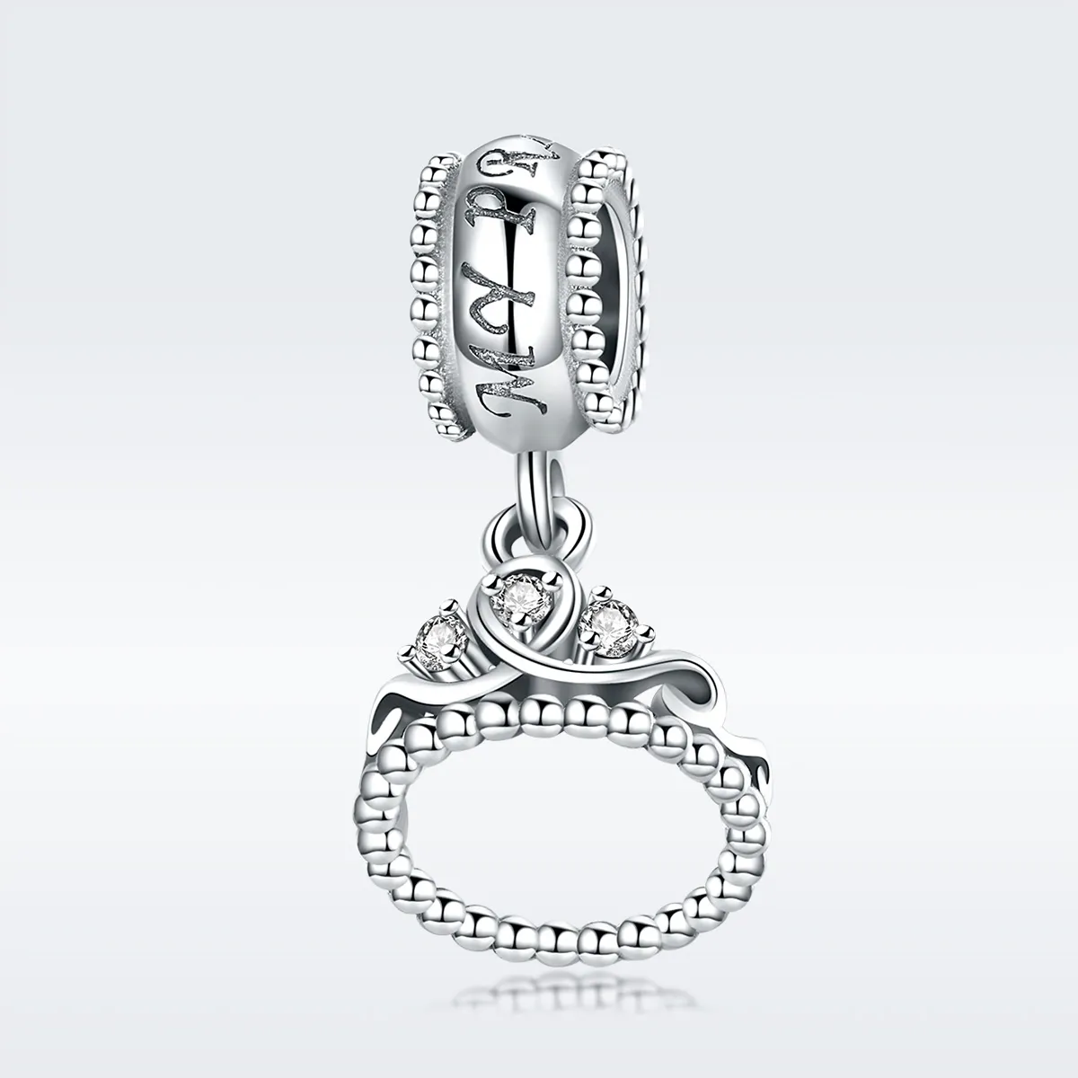 Pandora Style Silver Princess Crown Dangle - SCC739