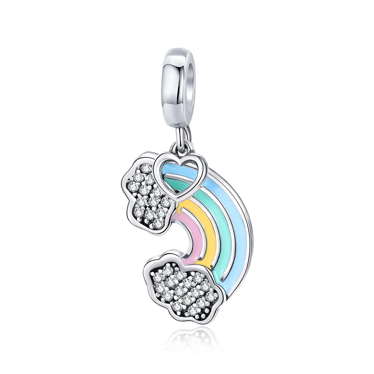 Pandora Style Silver Rainbow After Rain Dangle - SCC905
