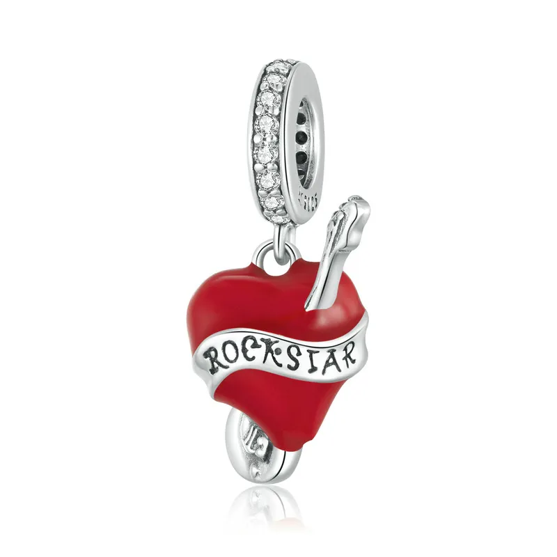 Pandora Style Silver Rockstar Dangle - SCC1627