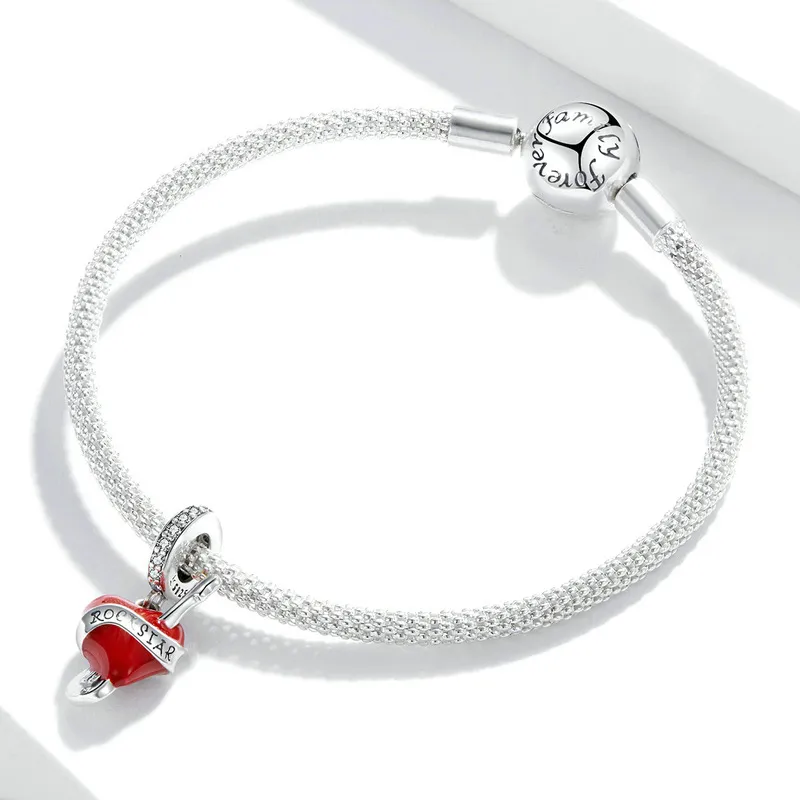 Pandora Style Silver Rockstar Dangle - SCC1627