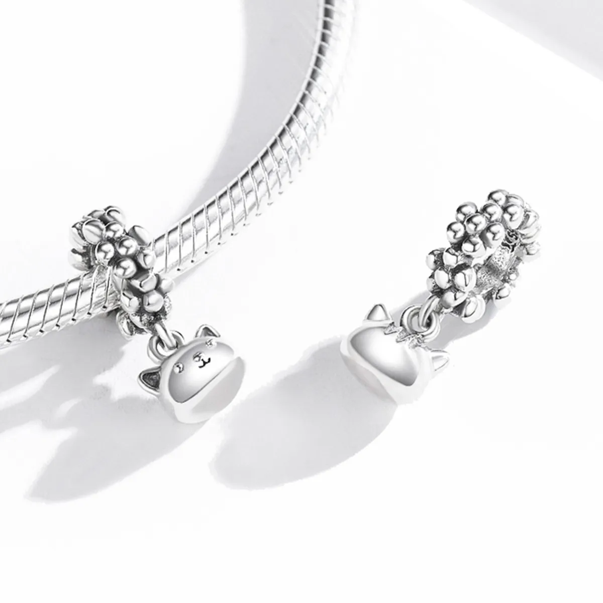 Pandora Style Silver Swing The Kitten Dangle - SCC1871