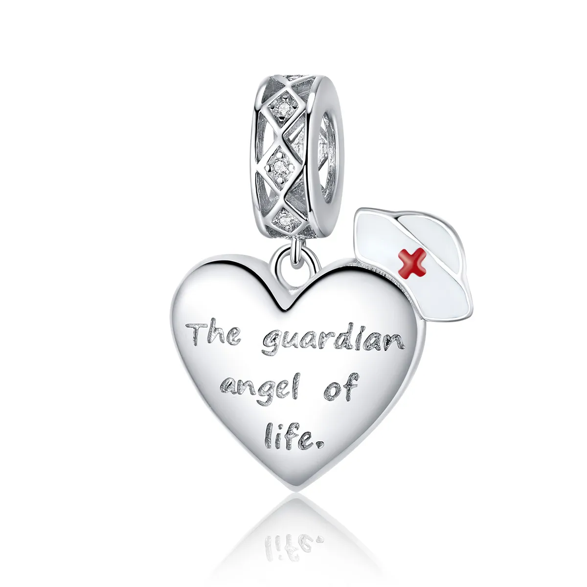 Pandora Style Silver The Guardian Angel of Life Dangle - BSC307