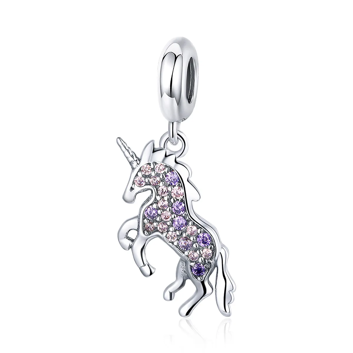 Pandora Style Silver Unicorn Dangle - SCC996