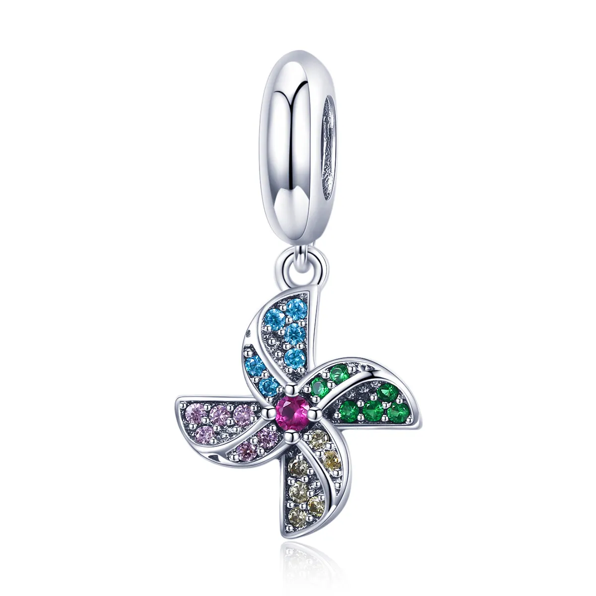 Pandora Style Silver Windmill Dangle - SCC971