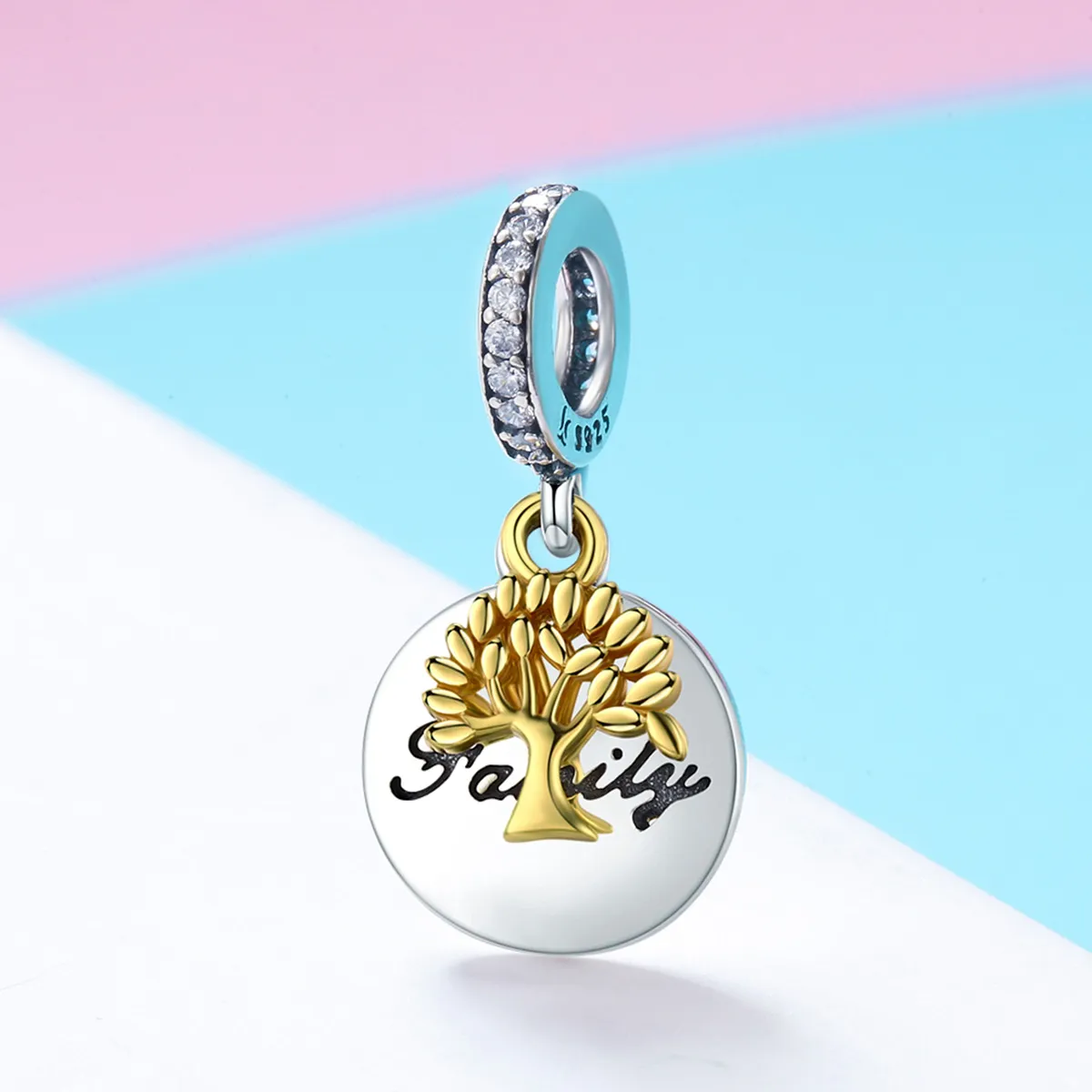 Pandora Style Two Tone Bicolor Vintage Life Tree Dangle - SCC816