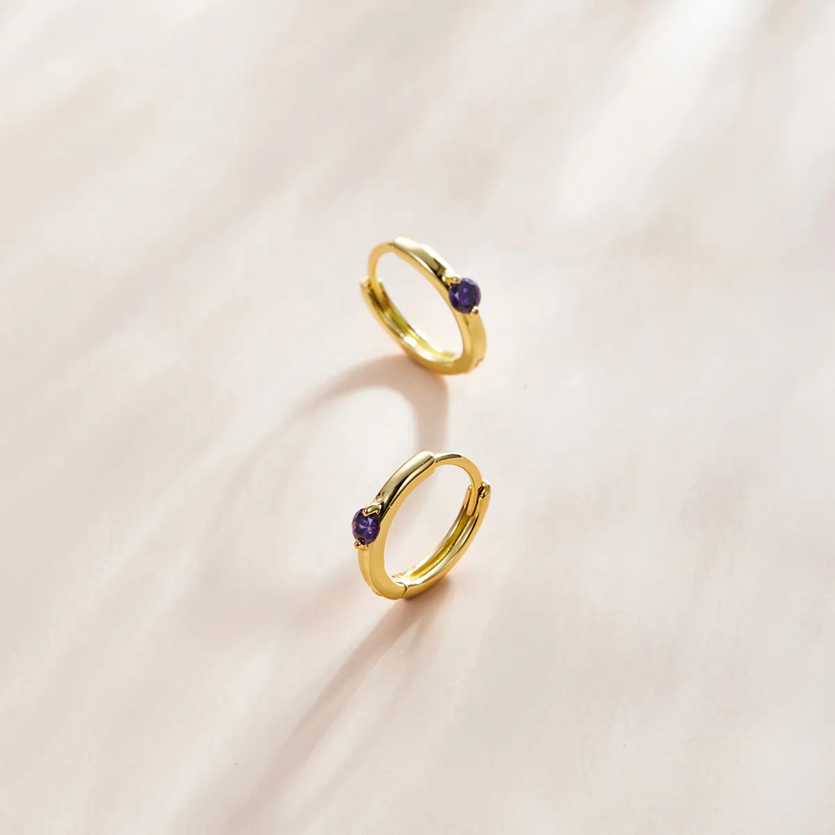 Pandora Style 18ct Gold Plated Ball Hoop Earrings - SCE1050-VT