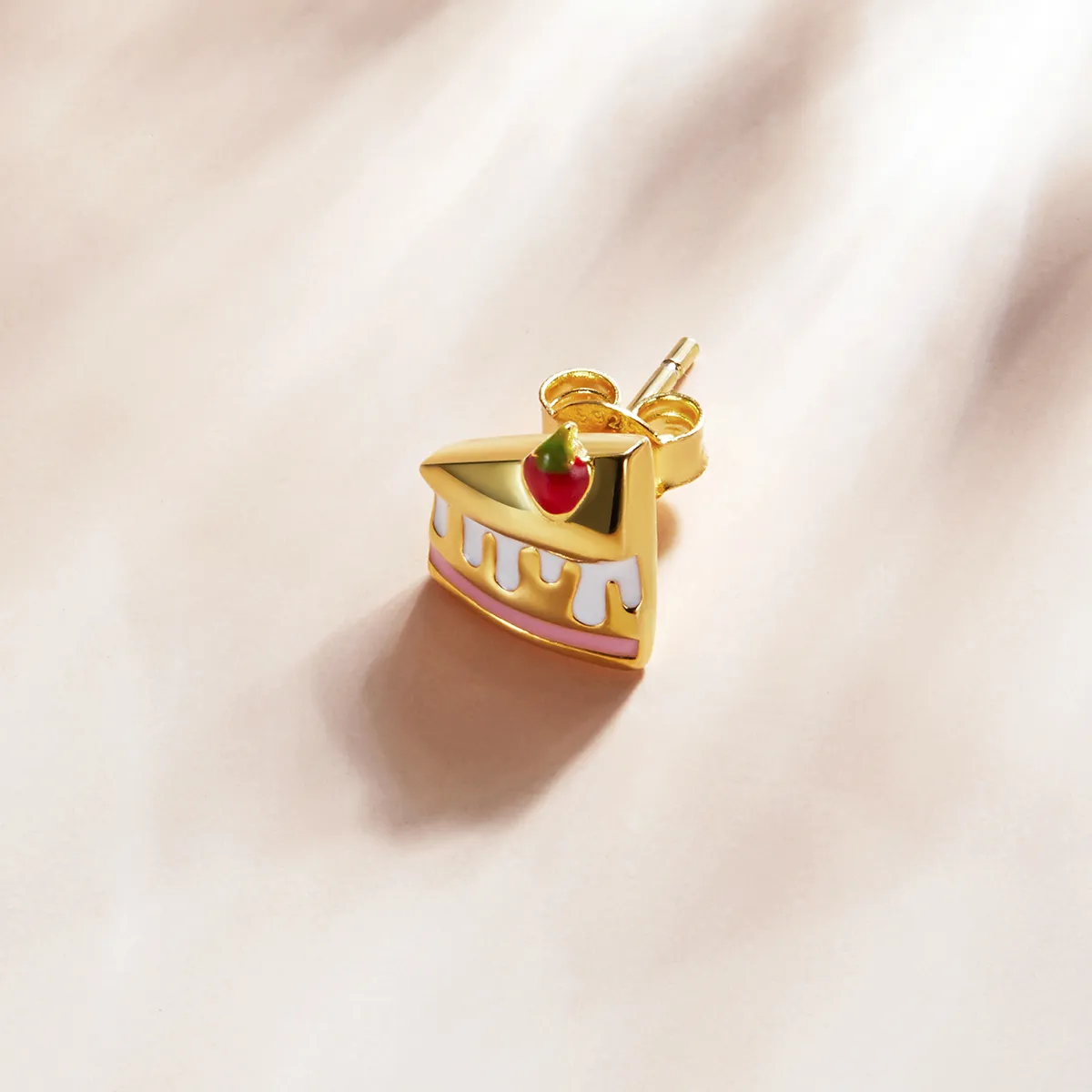 Pandora Style 18ct Gold Plated Dessert Stud Earrings - SCE1160