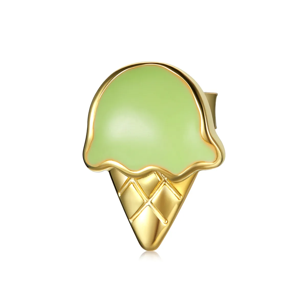 Pandora Style 18ct Gold Plated Ice-Cream Stud Earrings - SCE1159