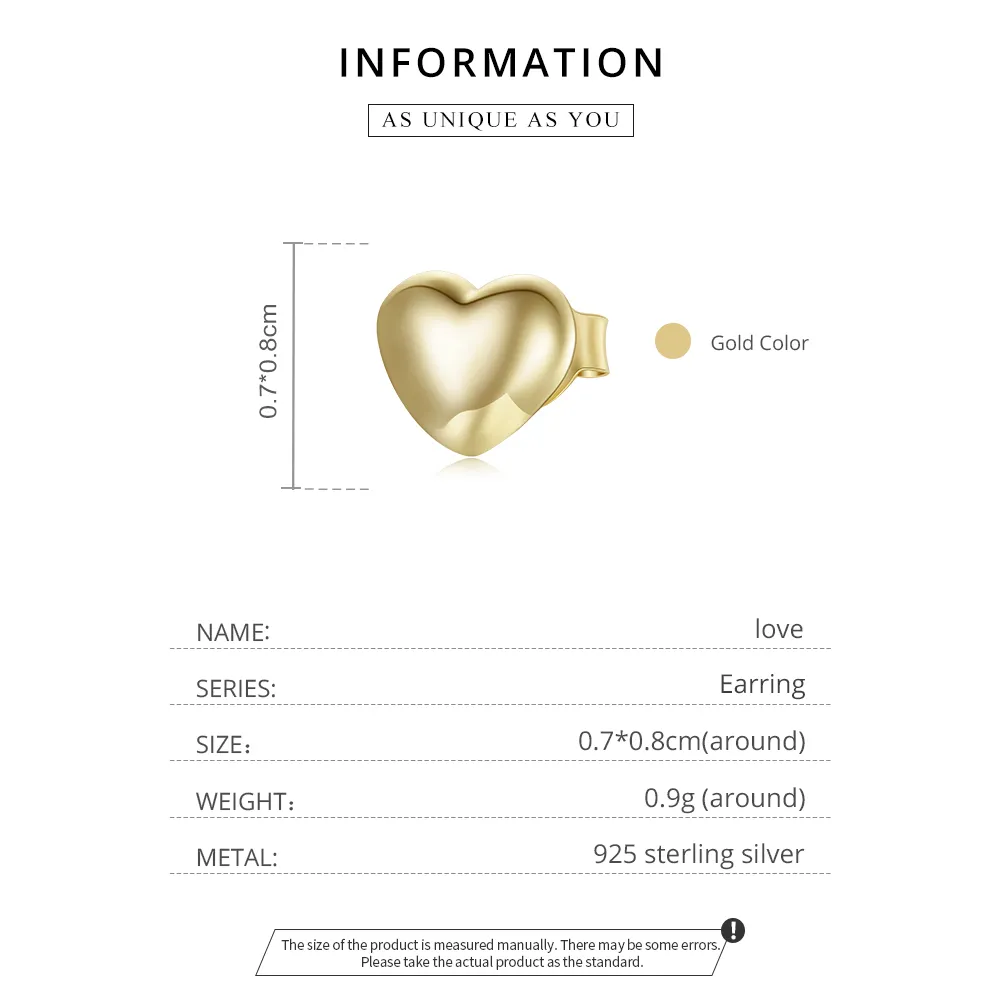 Pandora Style 18ct Gold Plated Loved Stud Earrings - SCE1089