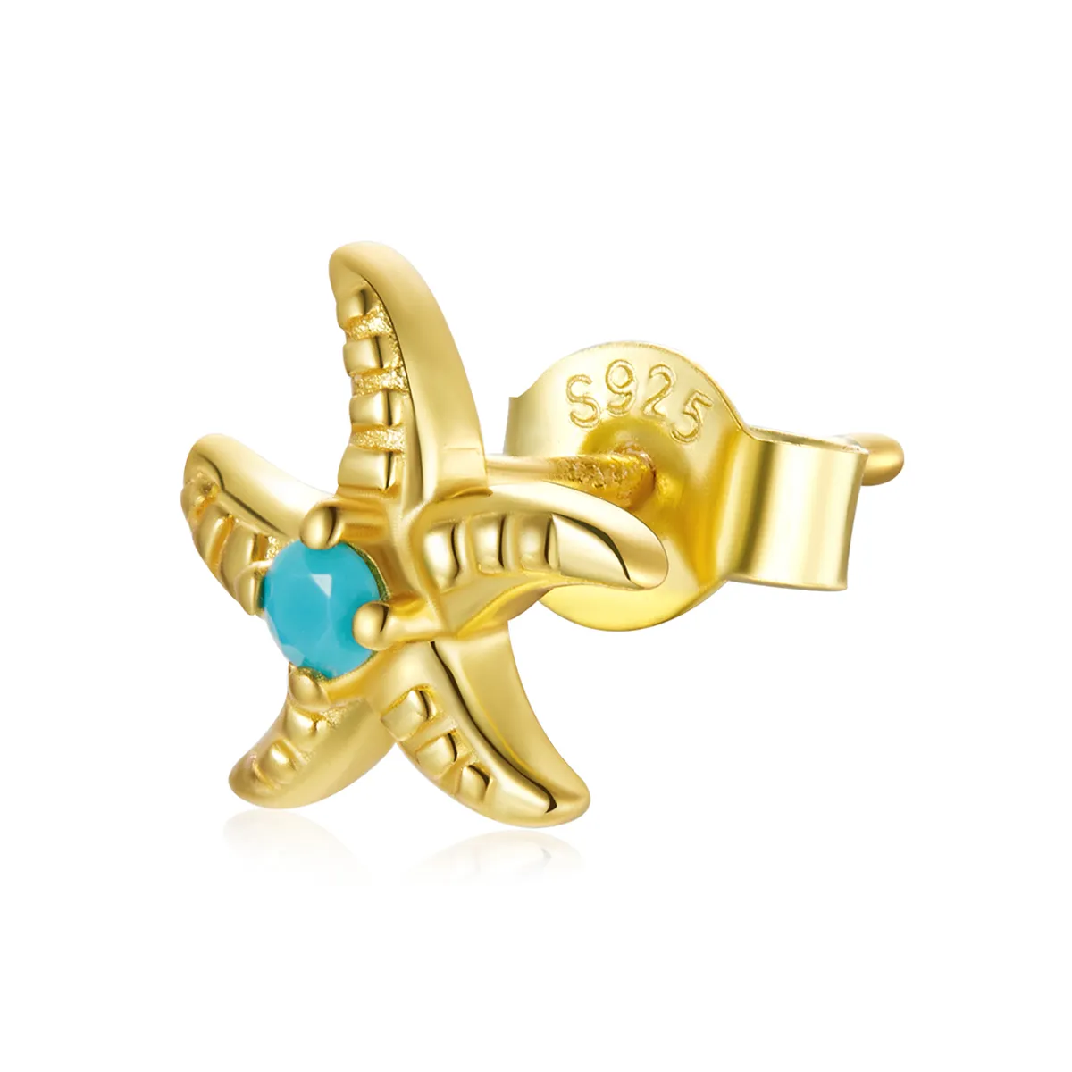 Pandora Style 18ct Gold Plated Mysterious Spain Starfish Stud Earrings - SCE1152