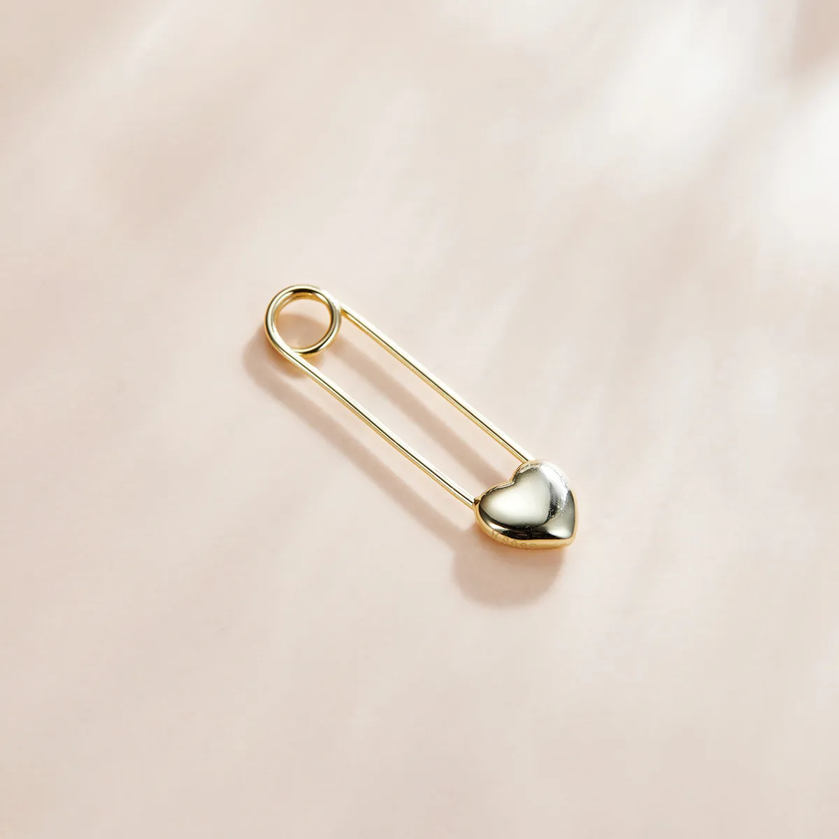 Pandora Style 18ct Gold Plated Safety Pin Stud Earrings - SCE1088