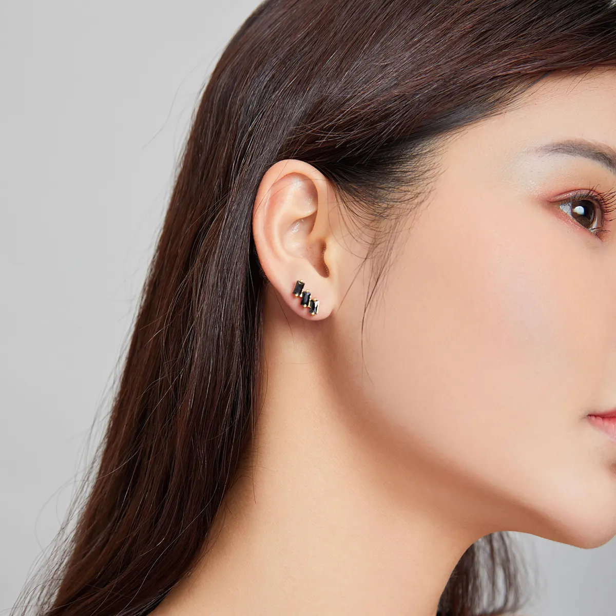 Pandora Style 18ct Gold Plated Solid Stud Earrings - SCE1051-BK