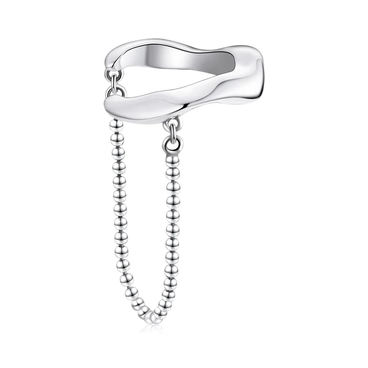 Pandora Style Silver Chain Dangle Earrings - SCE1120