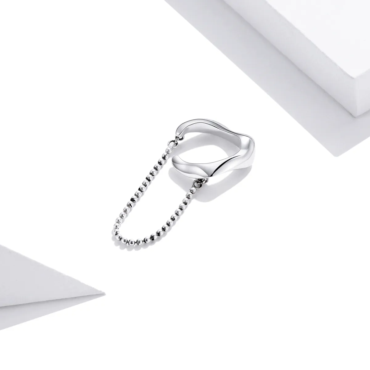 Pandora Style Silver Chain Dangle Earrings - SCE1120