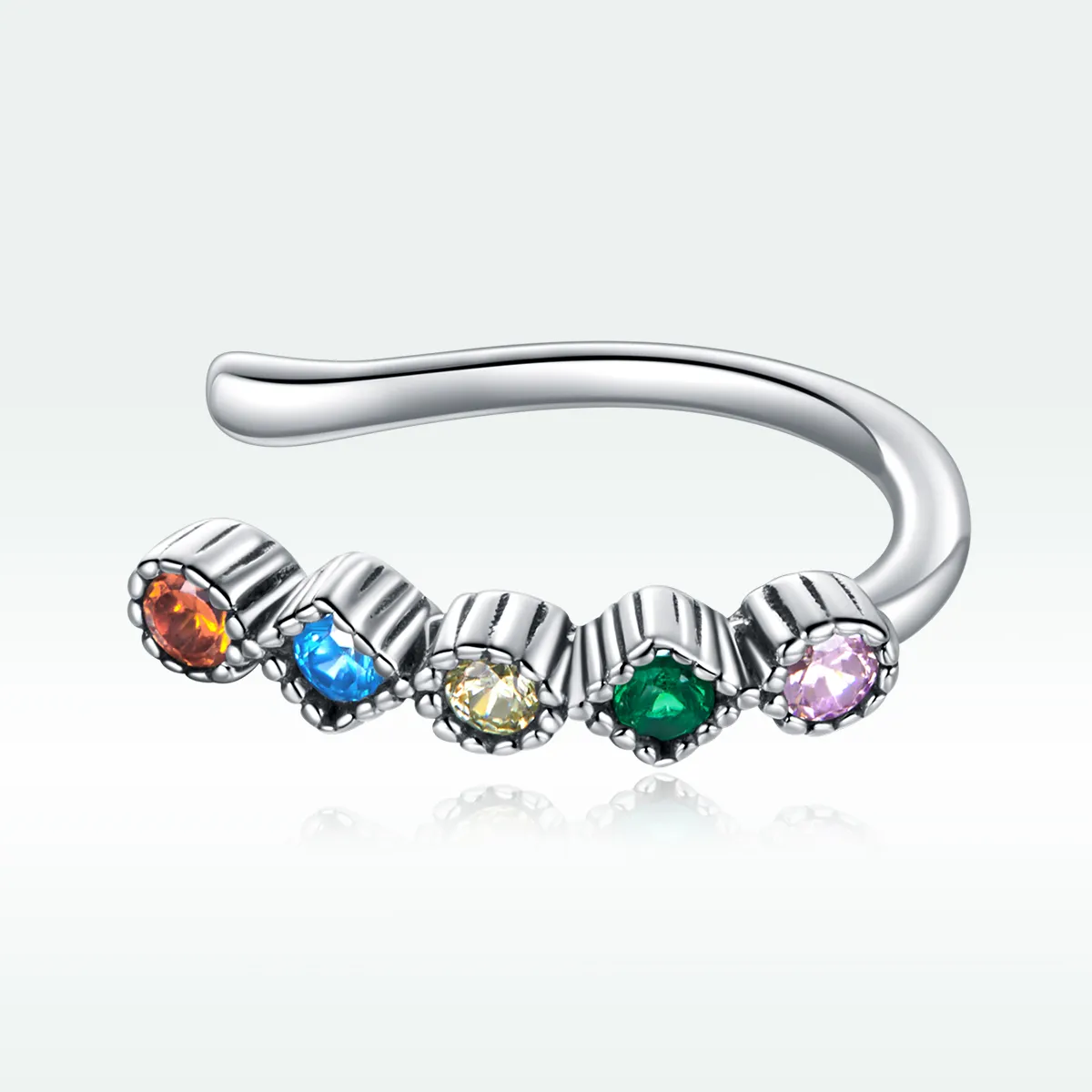 Pandora Style Silver Colorful Ear clip - SCE1064