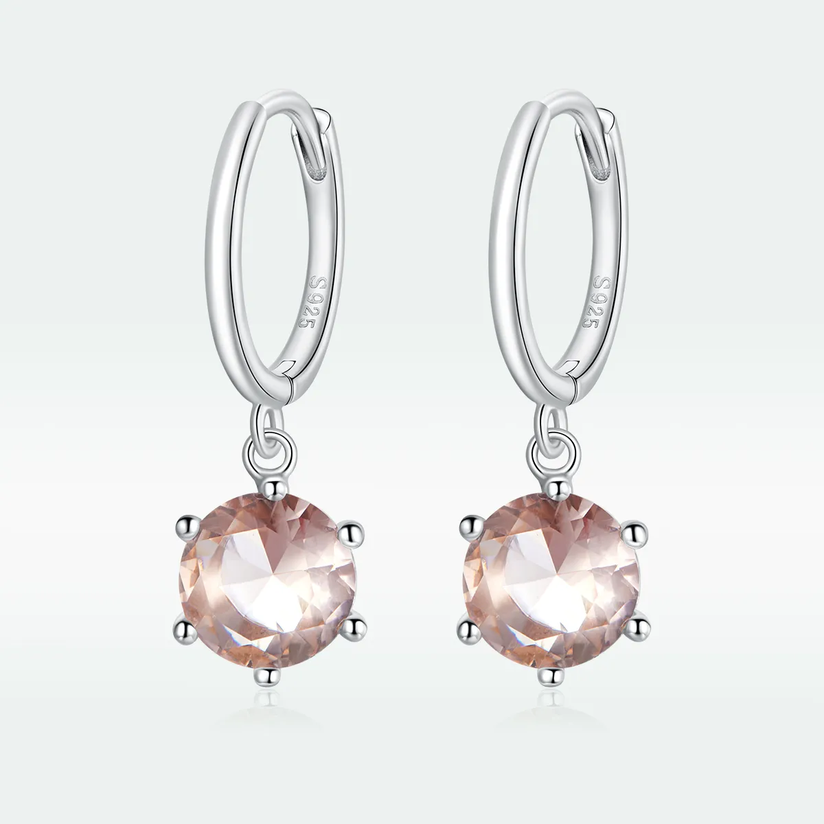 Pandora Style Silver Cz Dangle Earrings - SCE1020-CG