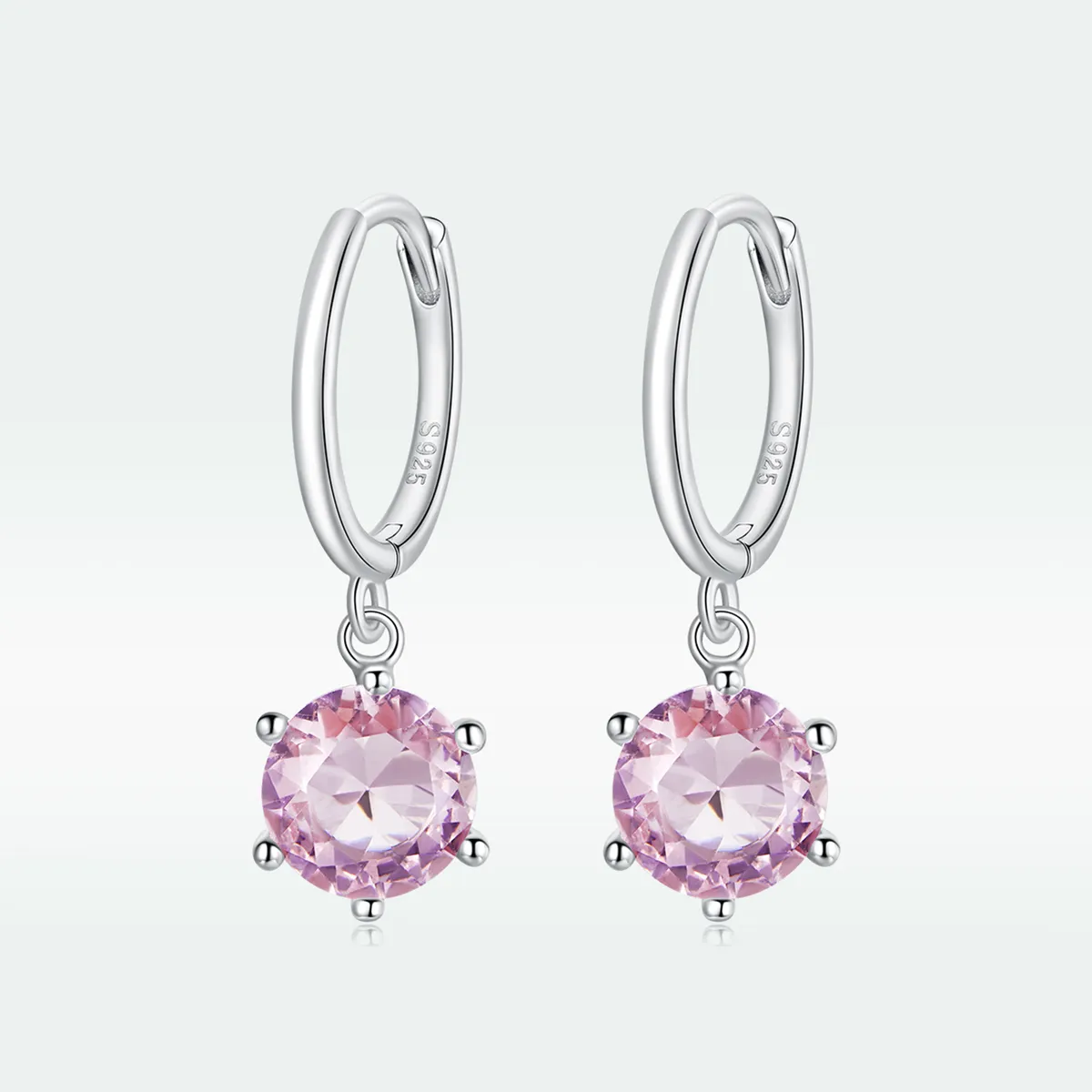 Pandora Style Silver Cz Dangle Earrings - SCE1020-PK