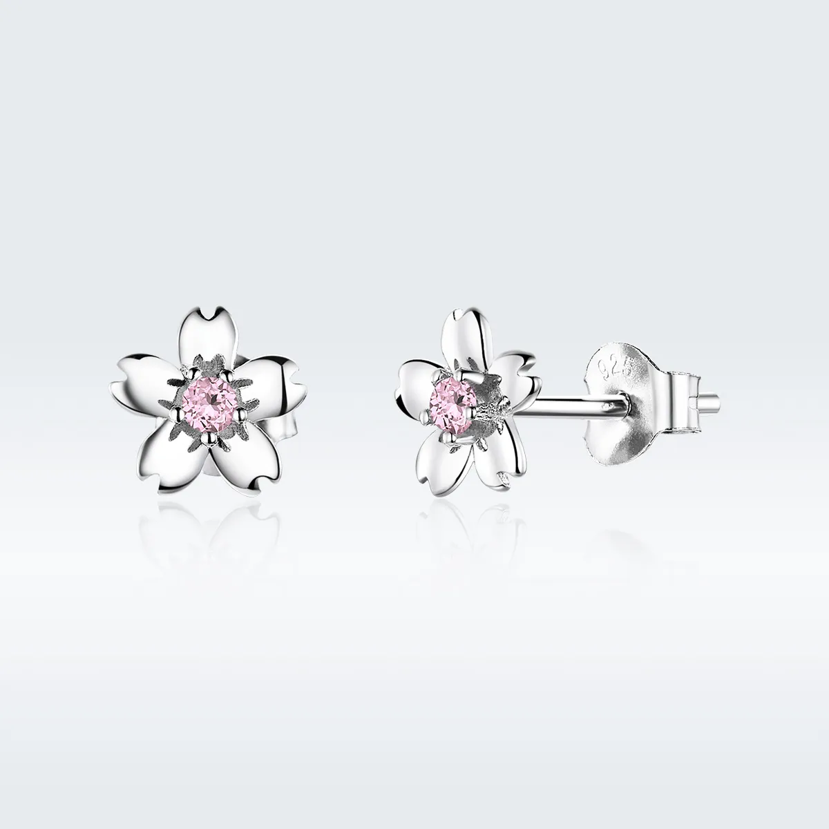 Pandora Style Silver Daisy Flower Stud Stud Earrings - SCE784