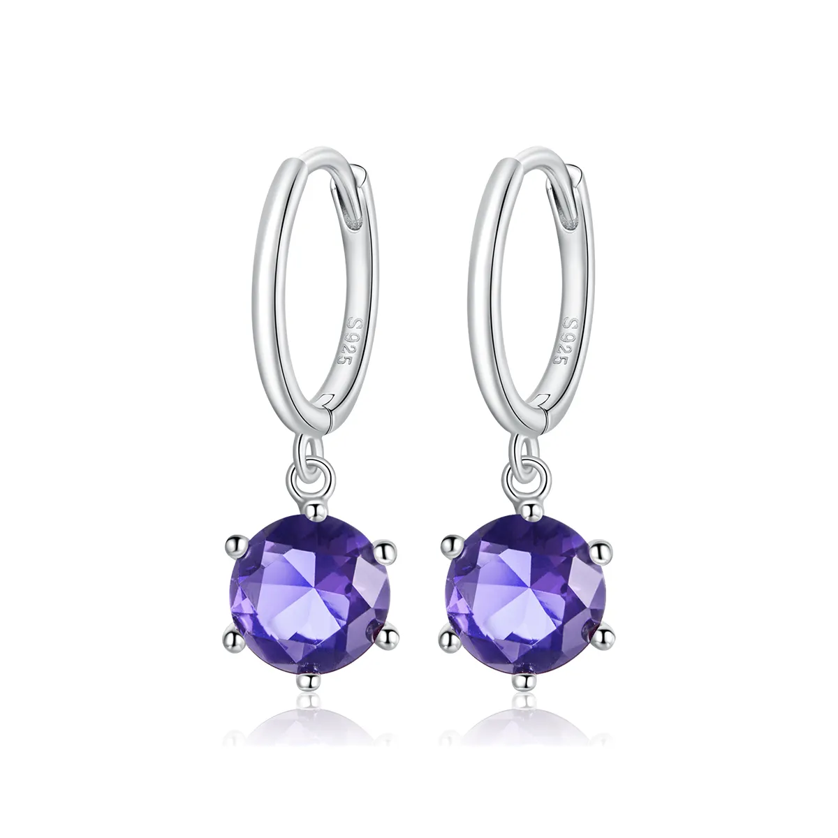 Pandora Style Silver Dazzling Droplets Dangle Earrings - SCE1020-VT