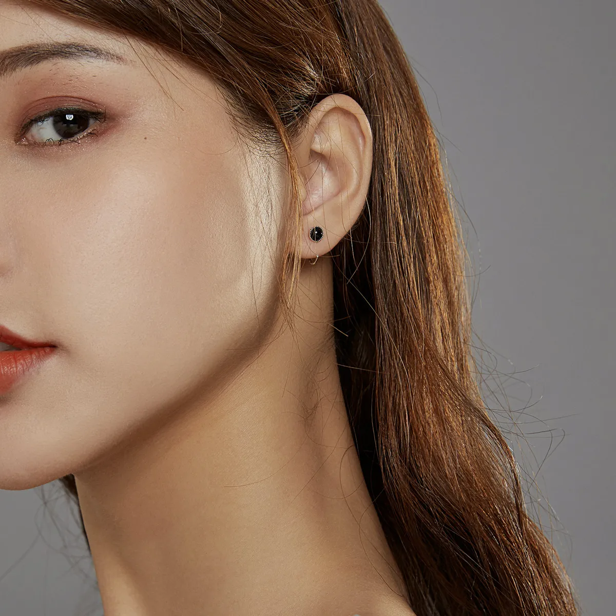 Pandora Style Silver Deep Night Sky Hoop Earrings - SCE950