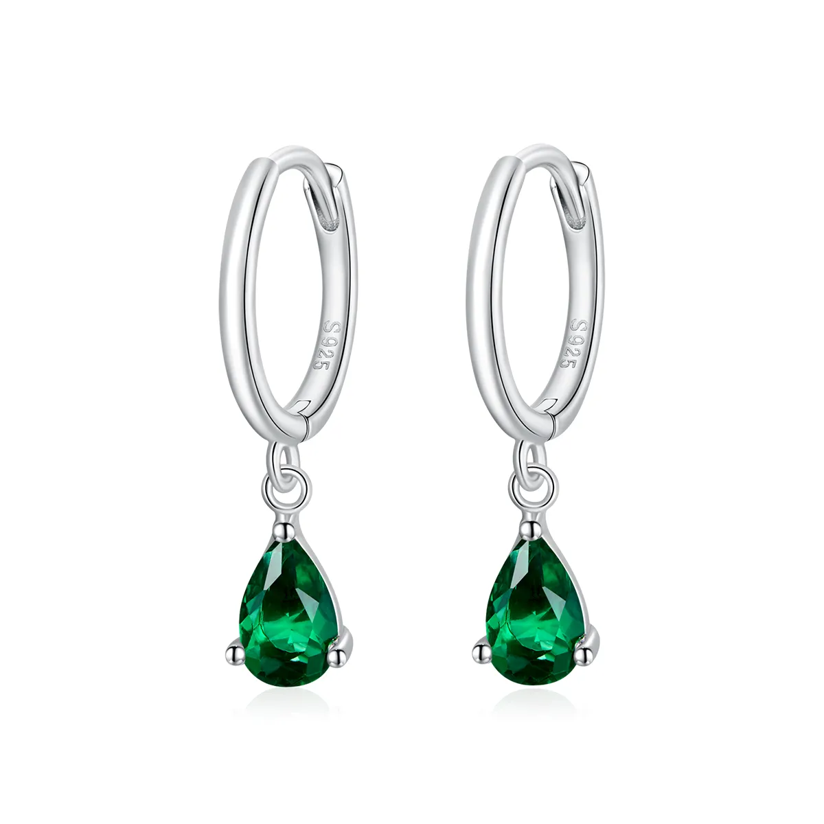 Pandora Style Silver Drop Dangle Earrings - SCE1018-GN