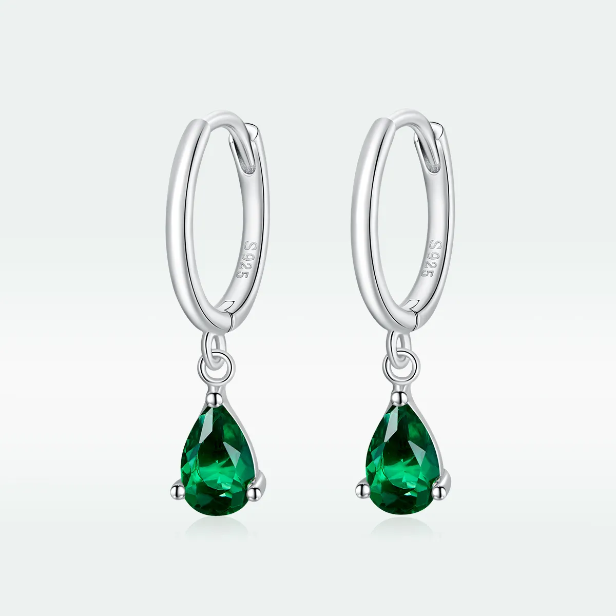 Pandora Style Silver Drop Dangle Earrings - SCE1018-GN