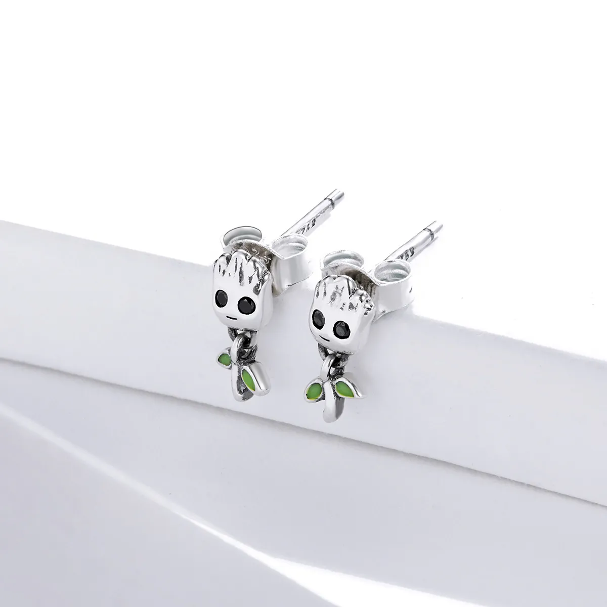 Pandora Style Silver Groot Stud Earrings - SCE900