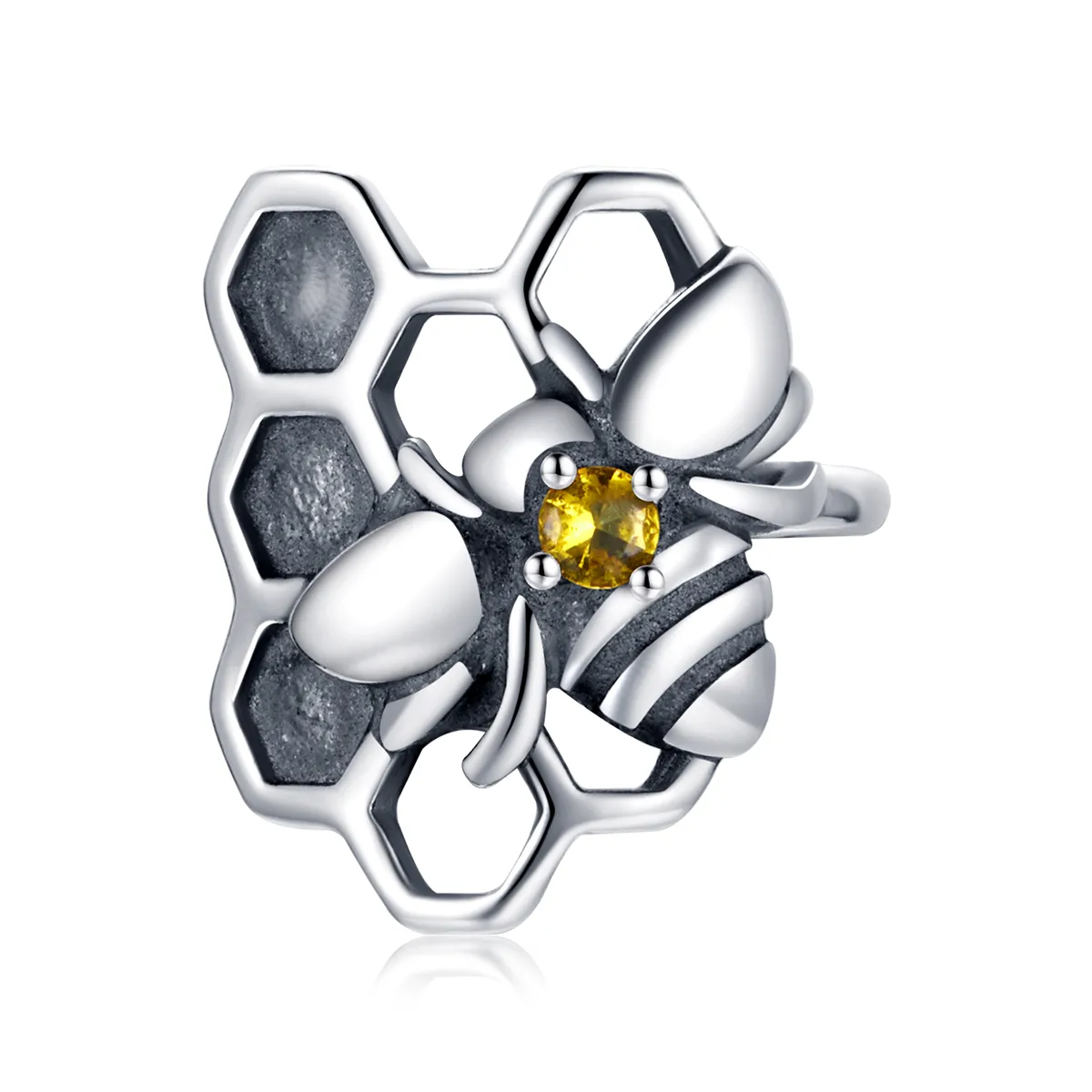 Pandora Style Silver Homing Bee Stud Earrings - SCE1171