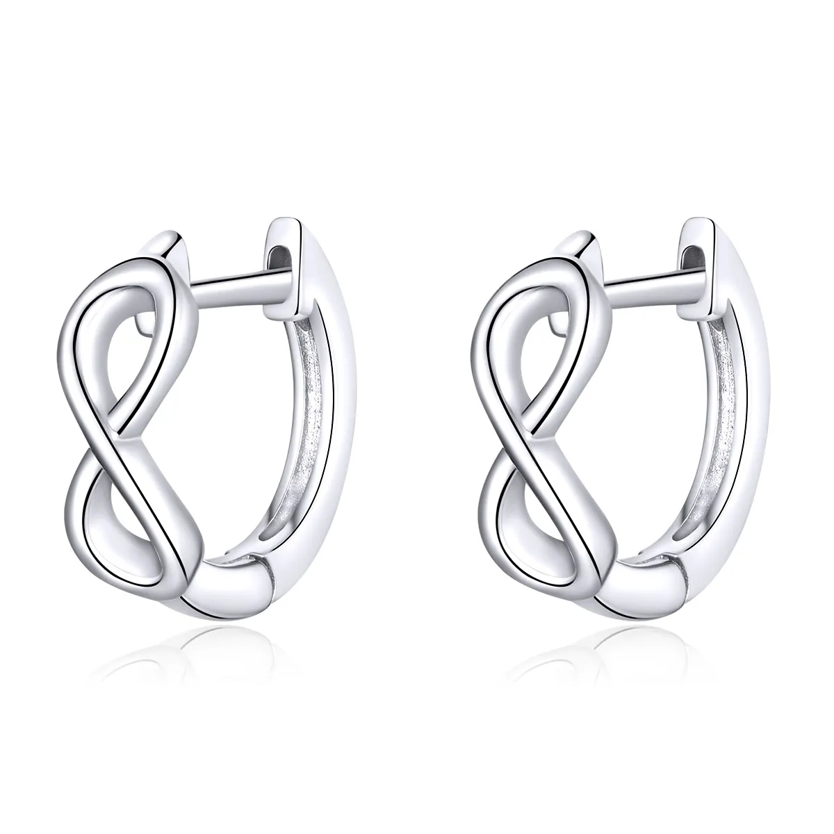 Pandora Style Silver Infinite Love Hoop Earrings - SCE743