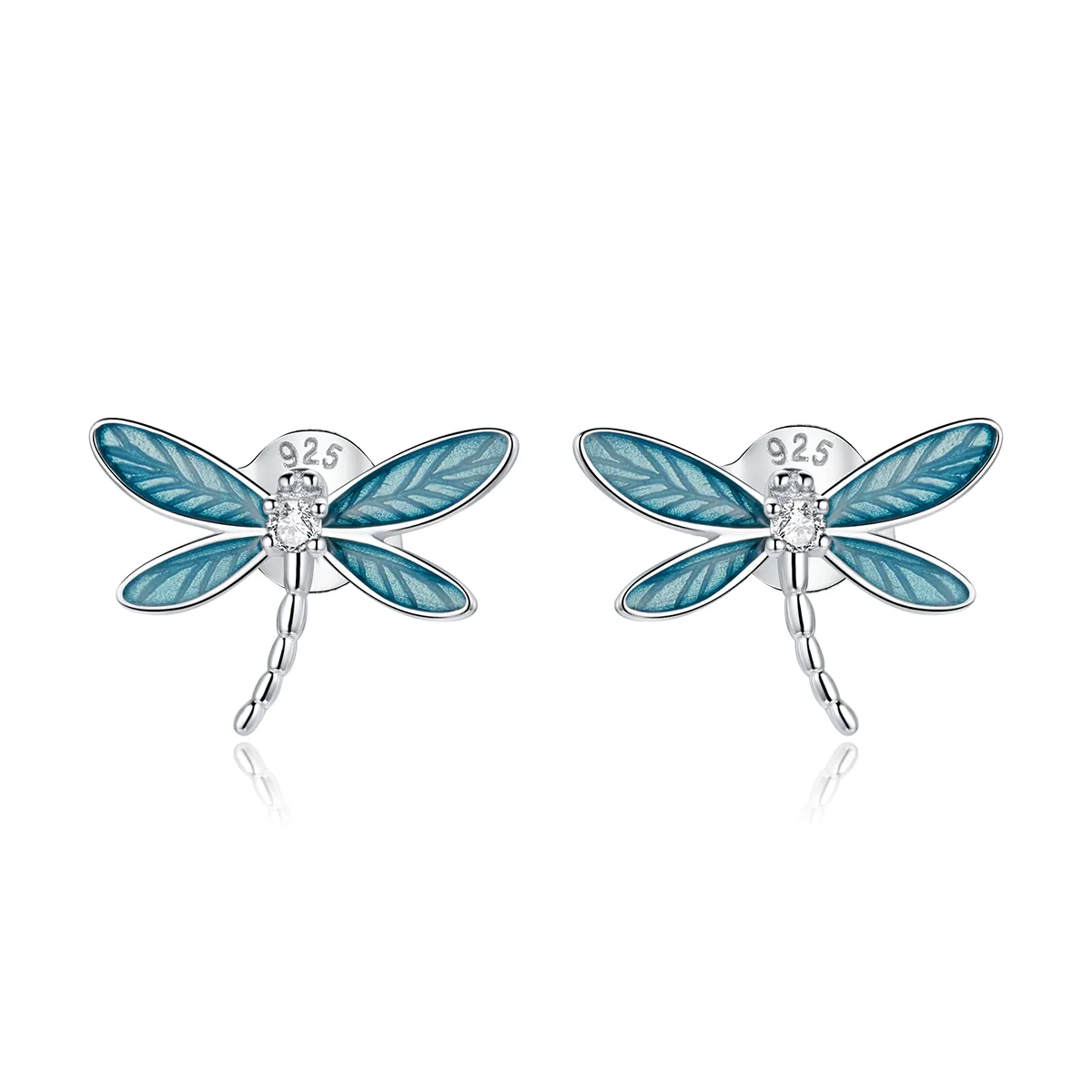 Pandora Style Silver Little Dragonfly Stud Earrings - BSE455