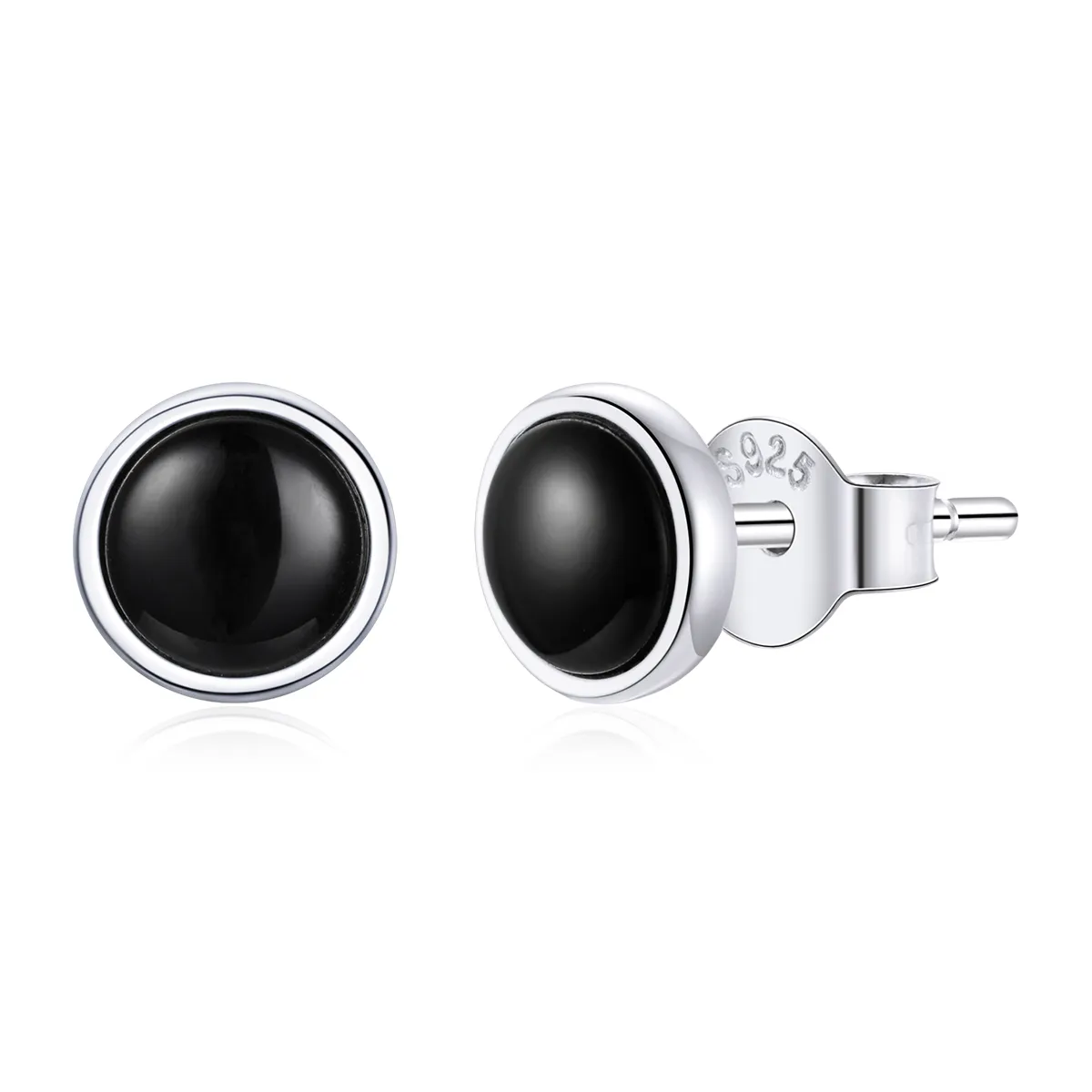 Pandora Style Silver Rotundity Stud Earrings - SCE1112