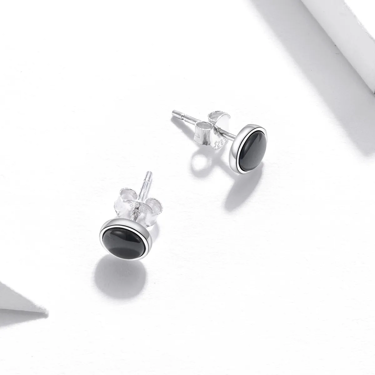 Pandora Style Silver Rotundity Stud Earrings - SCE1112