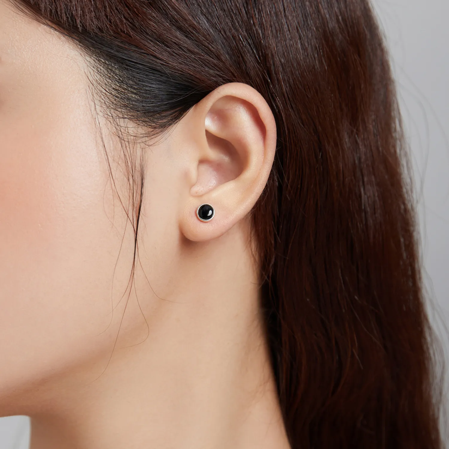 Pandora Style Silver Rotundity Stud Earrings - SCE1112